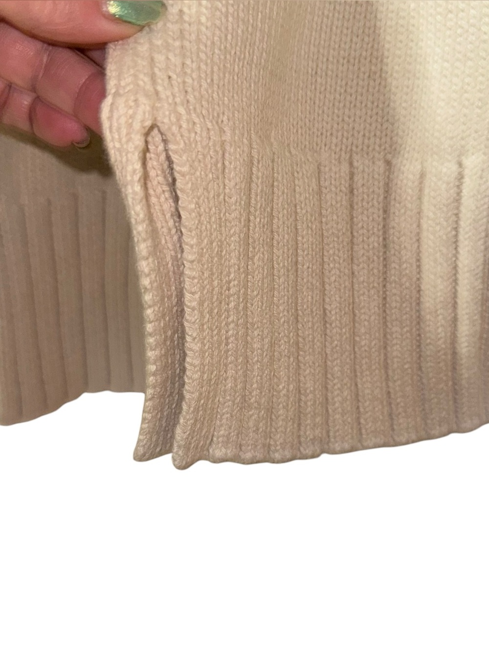 J. Crew Cozy Cotton Cream Turtleneck Sweater women’s sz XXL cotton Relaxed fit - Picture 7 of 13